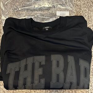 The Bar Black Hoodie Bold Logo Design